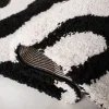 Tapete Shag Miami de Rayas en Marfil con Negro
