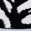 Tapete Shag Miami de Rayas en Marfil con Negro