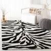 Tapete Shag Miami de Rayas en Marfil con Negro
