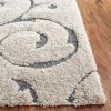 Tapete Shag Miami Floral en Beige con Azul