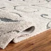 Tapete Shag Miami Floral en Beige con Azul