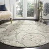 Tapete Shag Miami Floral en Beige con Azul