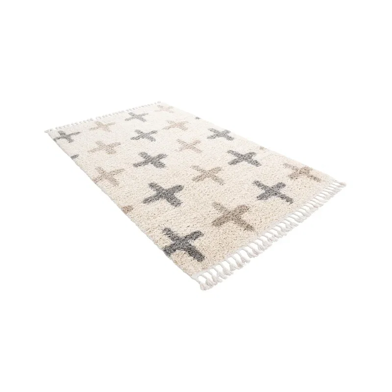 shag nordico cruces en marfil