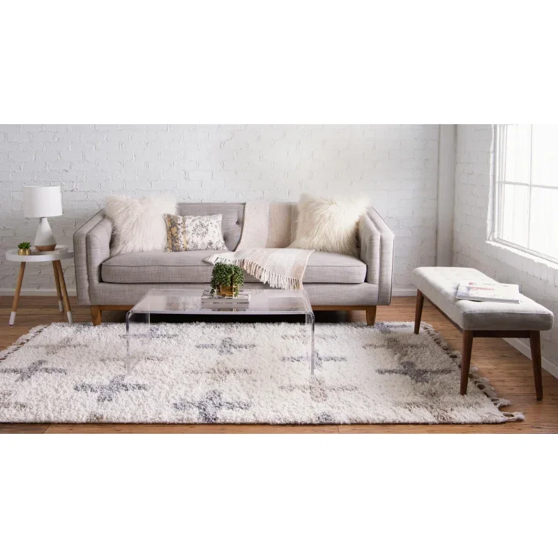 shag nordico cruces en marfil