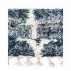 shag nordico enrejado en azul