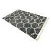 shag nordico enrejado en azul