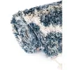 shag nordico enrejado en azul