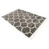 shag nordico enrejado en gris