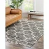 shag nordico enrejado en gris
