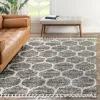 shag nordico enrejado en gris