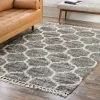 shag nordico enrejado en gris