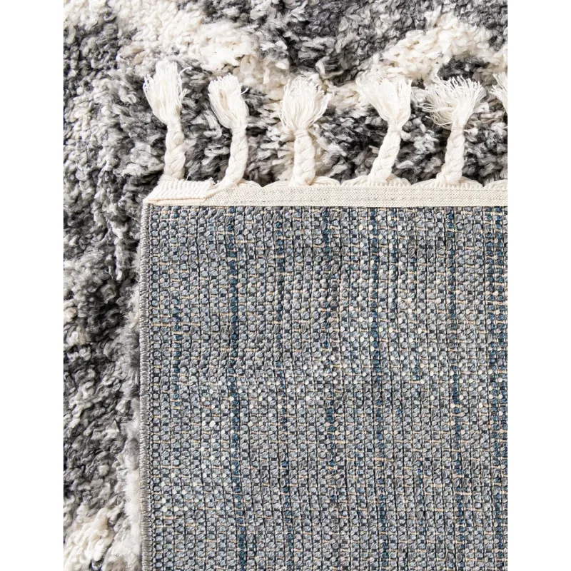 shag nordico enrejado en gris