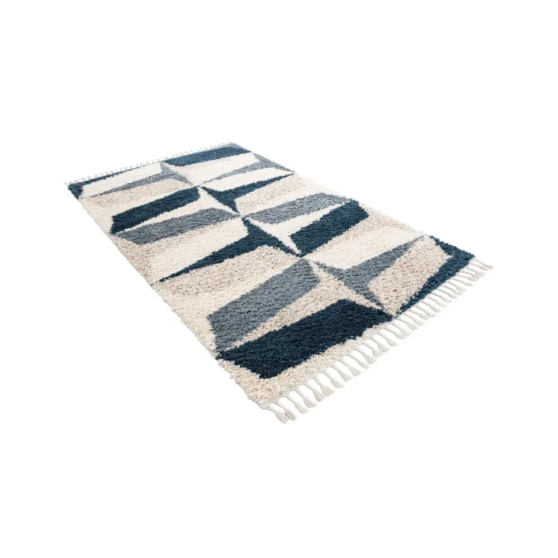 shag nordico facetas en azul