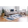shag nordico facetas en azul