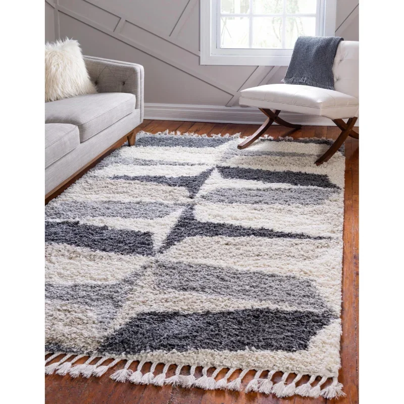 shag nordico facetas en gris