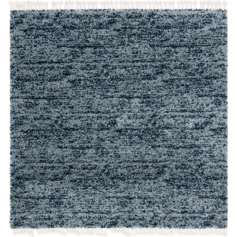 shag nordico jaspeado en azul
