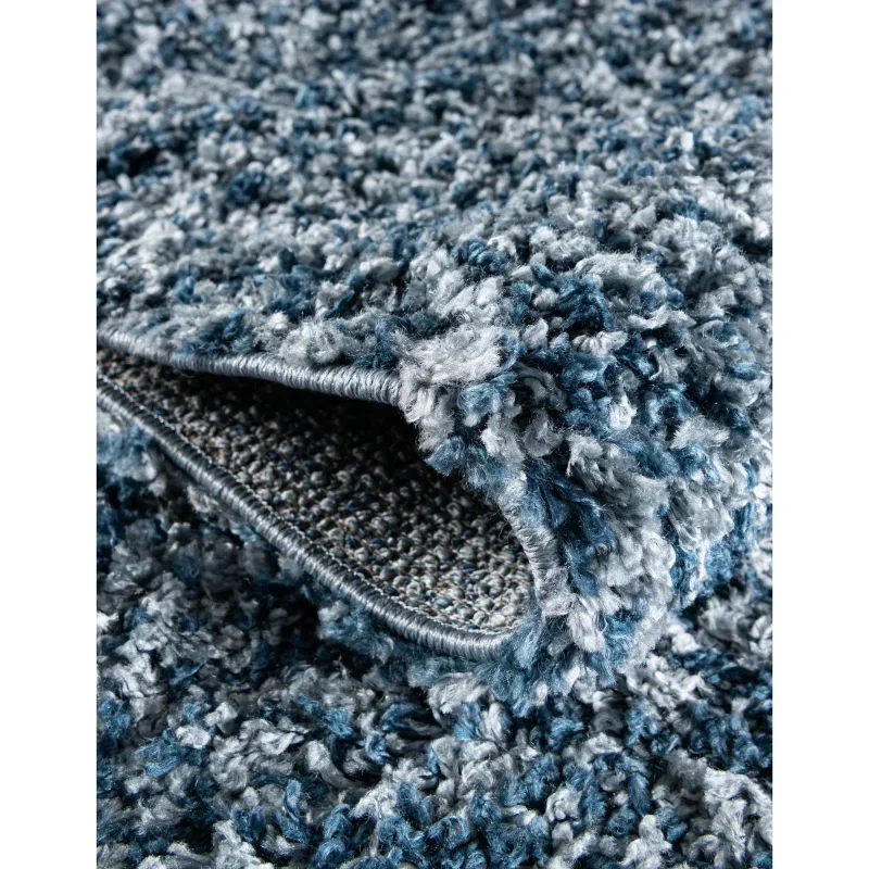 shag nordico jaspeado en azul