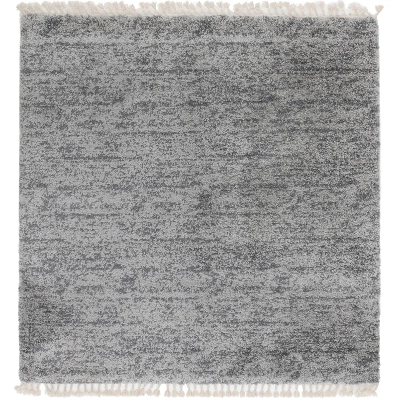 shag nordico jaspeado en gris