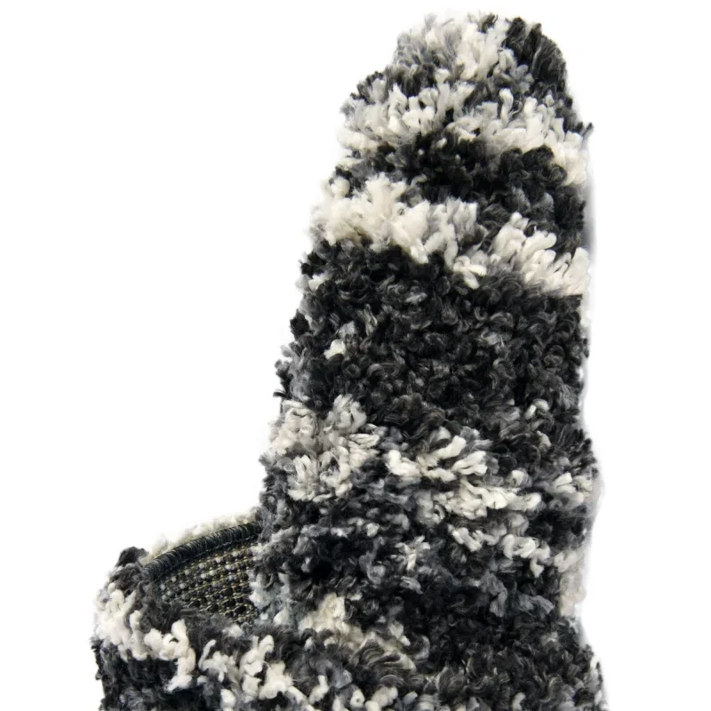 shag nordico marmol en negro y blanco