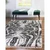 shag nordico marmol en negro y blanco