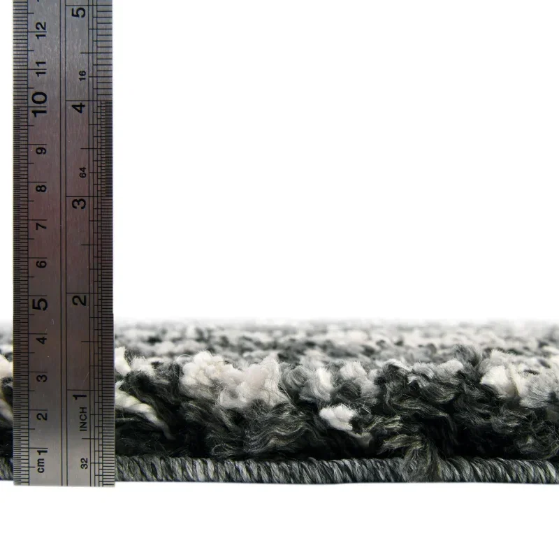 shag nordico marmol en negro y blanco