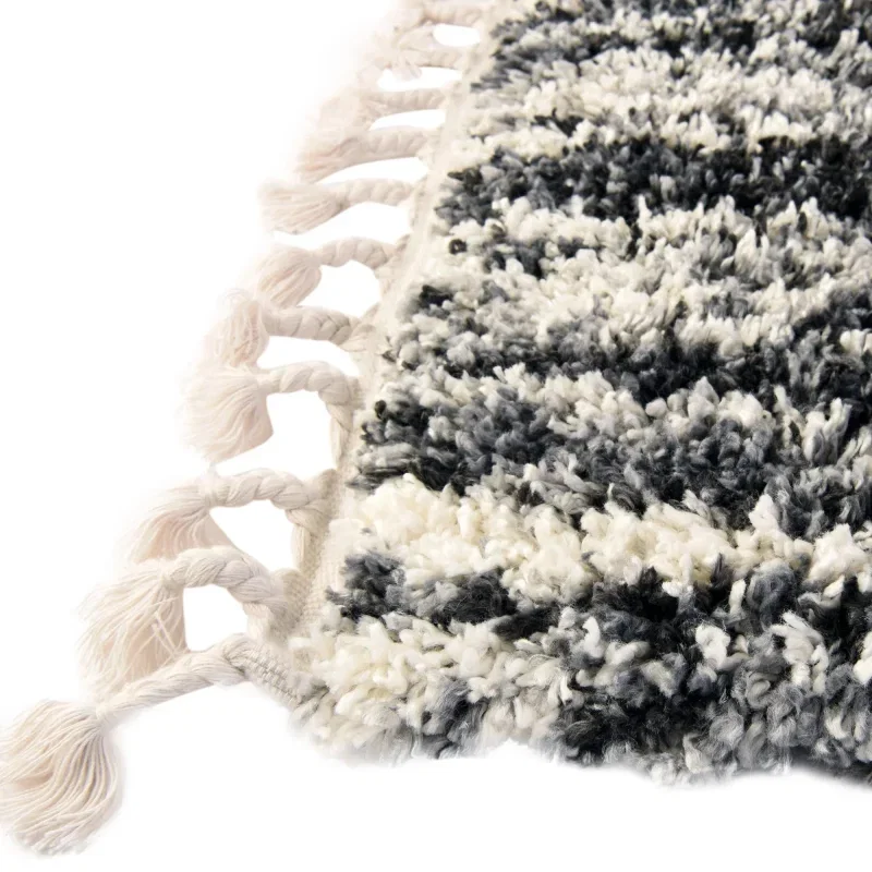 shag nordico marmol en negro y blanco