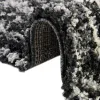 shag nordico marmol en negro y blanco