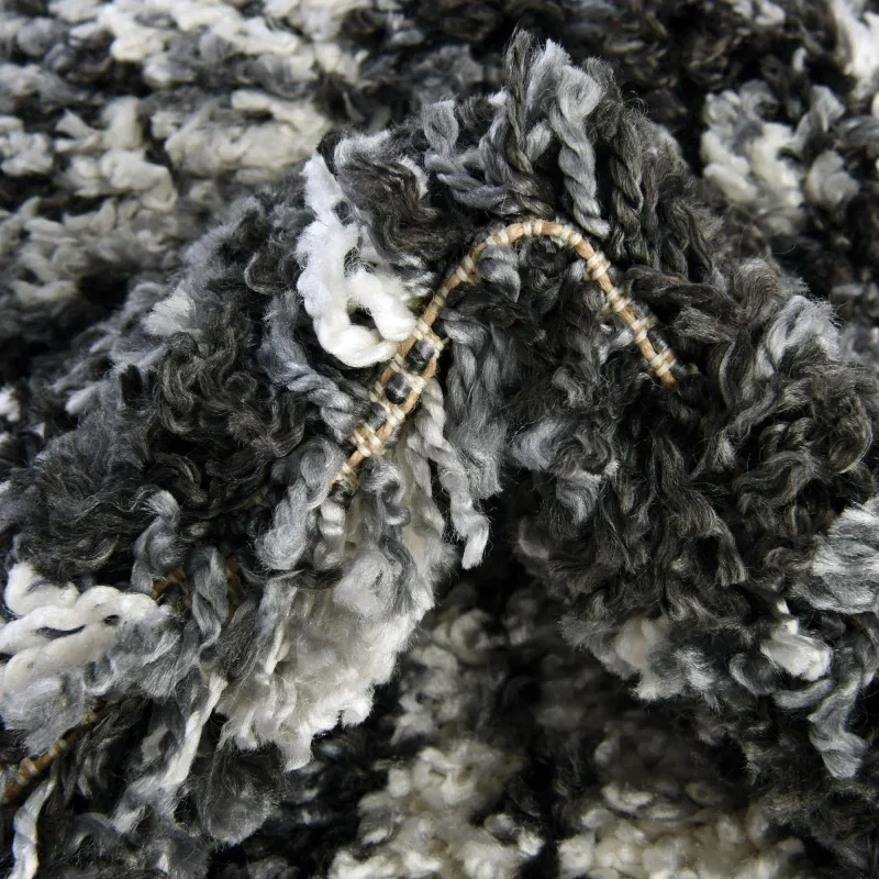 shag nordico marmol en negro y blanco