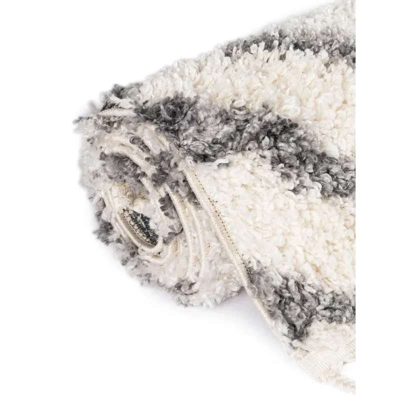 shag nordico rombos en marfil