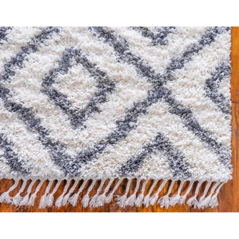 shag nordico rombos en marfil