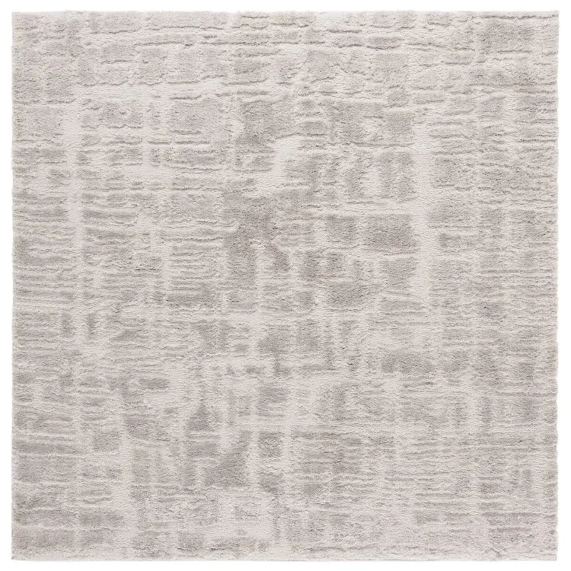 Tapete Shag Pacífico Abstracto en Gris