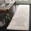 Tapete Shag Pacífico de Rayas en Marfil con Gris