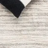 Tapete Shag Pacífico de Rayas en Marfil con Gris
