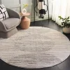 Tapete Shag Pacífico de Rayas en Marfil con Gris