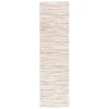 Tapete Shag Pacífico de Textura Lineal en Marfil con Beige