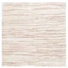 Tapete Shag Pacífico de Textura Lineal en Marfil con Beige