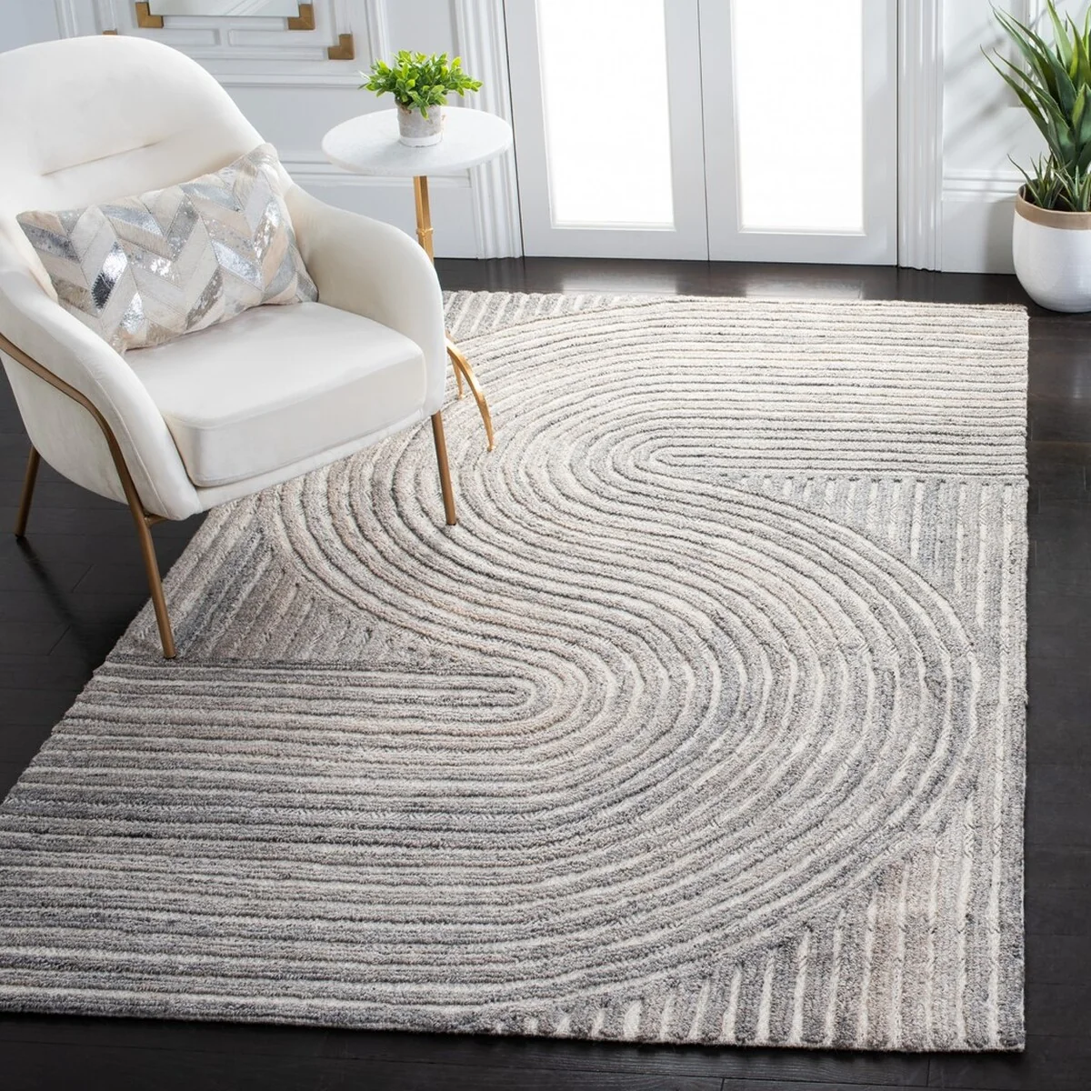 Tapete Sura en Curvas en Beige