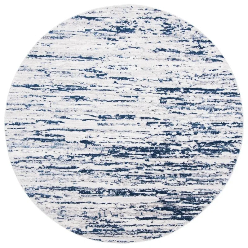 Tapete Emilia Arenas Grises con Azul Marino