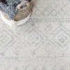 Tapete Tula de Diamantes Anidados en Marfil con Gris