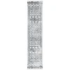 Tapete Tula de Diamantes Tribales en Marfil con Negro
