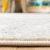 Tapete Tula de Franjas Ornamentales en Marfil con Gris