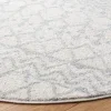 Tapete Tula de Patrón Escalonado en Marfil con Gris