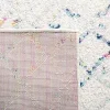 Tapete Tula de Trazos Dispersos en Marfil con Azul