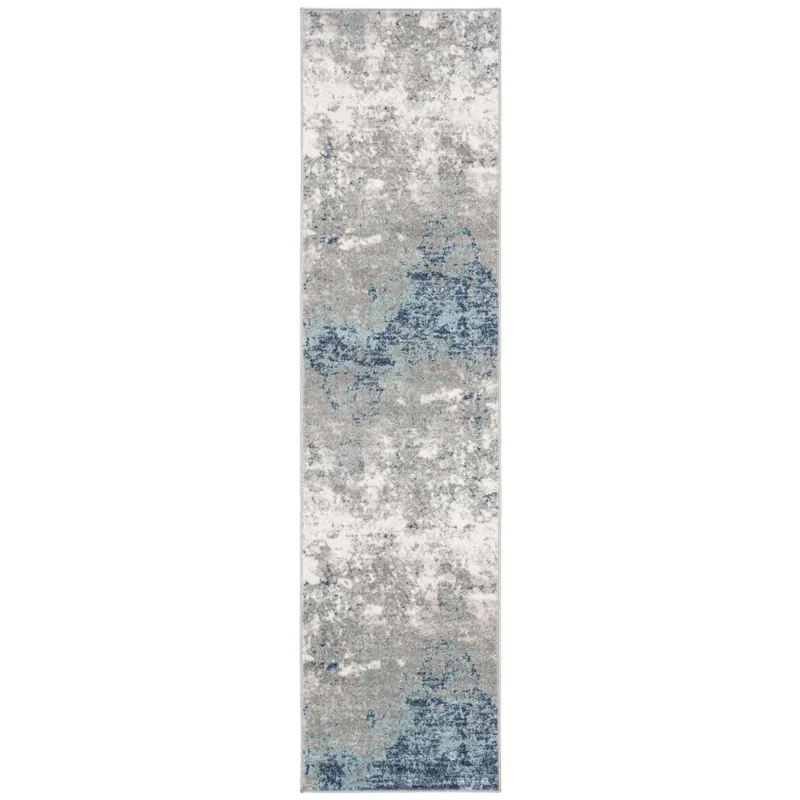Tapete Westside Moderno en Gris con Azul