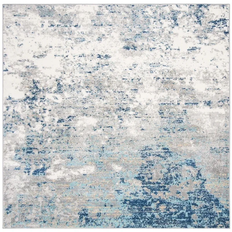 Tapete Westside Moderno en Gris con Azul