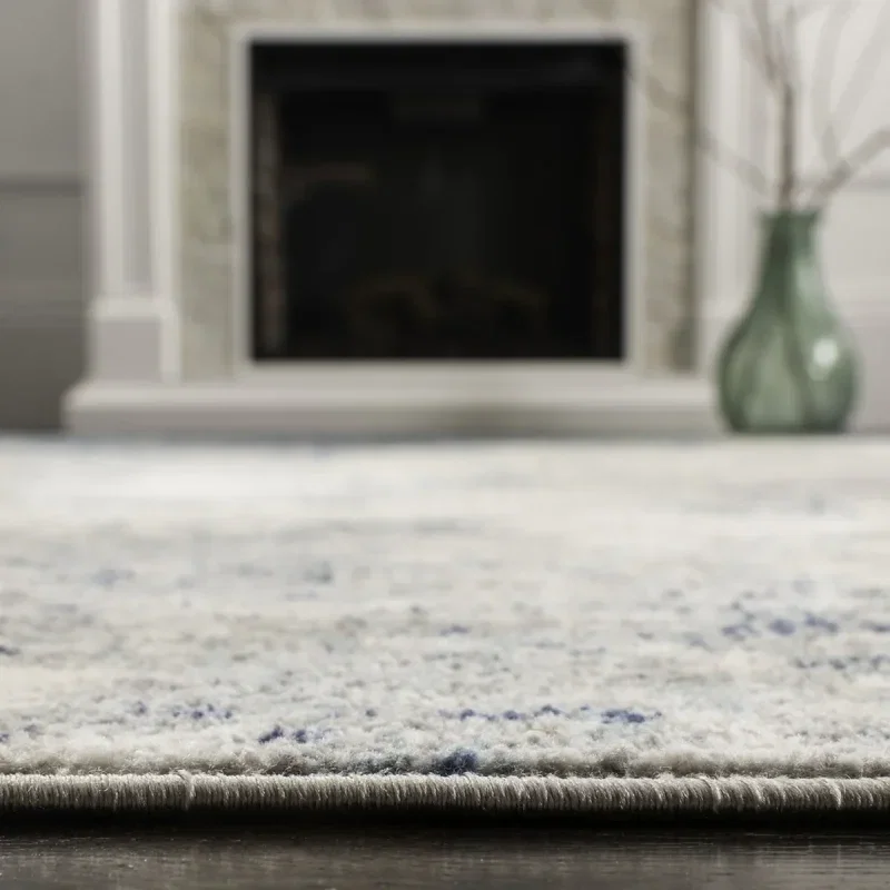 Tapete Westside Moderno en Gris con Azul