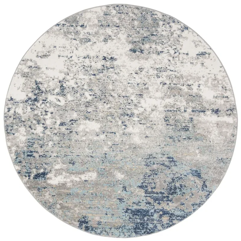 Tapete Westside Moderno en Gris con Azul