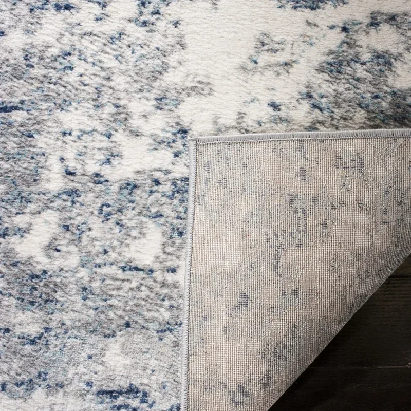 Tapete Westside Moderno en Gris con Azul