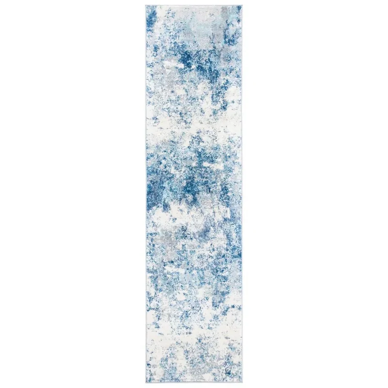 Tapete Westside Moderno en Marfil con Azul