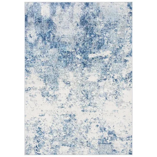 Tapete Westside Moderno en Marfil con Azul